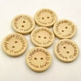 thumbnail image 5 of Papaba Wooden Buttons,50Pcs Handmade Love Letters Carved Buttons DIY Craft Clothes Sewing Accessory, 5 of 5