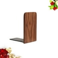 thumbnail image 6 of Monyance bookends shelves Vintage Wooden Bookends w/ Metal Base - Black Walnut(5.12X3.15X2.76Inches), 6 of 10