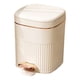 thumbnail image 1 of Contenedor de basura con pedal de 8L/10L con tapa tipo prensa para uso en baño y dormitorio, 1 of 7