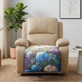 thumbnail image 4 of ZIATUBLES Hydrangea Dragonfly Print Recliner Chair Cover, Quilted Polyester Furniture Protector with Anti-Slip Silicone Dots, Washable Pet Friendly Seat Cushion Slipcover for Living Room, 4 of 8
