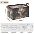 thumbnail image 7 of Yayeee Foldable Storage Basket for Shelves with Handles Waterproof Cloth Bins, Skeleton with Flowers Pattern, 7 of 7