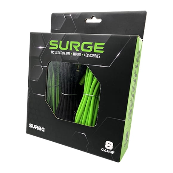 Kit de instalación de amplificador de audio para coche SURGE con cable calibre 8