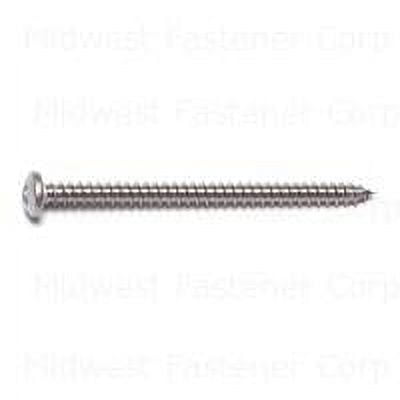 #6 x 2" 18-8 Stainless Steel Phillips Pan Head Sheet Metal Screws SMSPSS-292