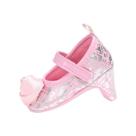 

Binmer Toddler Shoes Baby Girls Cute Fashion Polka Dots Flower Soft Bottom High Heel Sandals