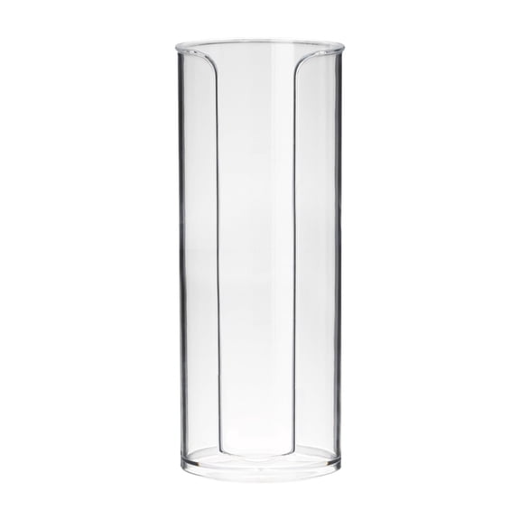 BinKFF Bathroom Cup Dispenser, Mouthwash Cups Holder Fit 3oz Disposable Paper Cup, Clear Acrylic Canister Cotton Round Pad Holder Makeup Organizer for Vanity Countertops