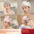 thumbnail image 4 of Cute Rabbit Ear Design Ultra-Absorbent Coral Velvet Hair Drying Cap - Thickened Triangle Towel Style, Soft Ultrafine Fiber Material, Gentle on Skin, Fast Drying Bath Accessory for Home & Travel,, 4 of 6