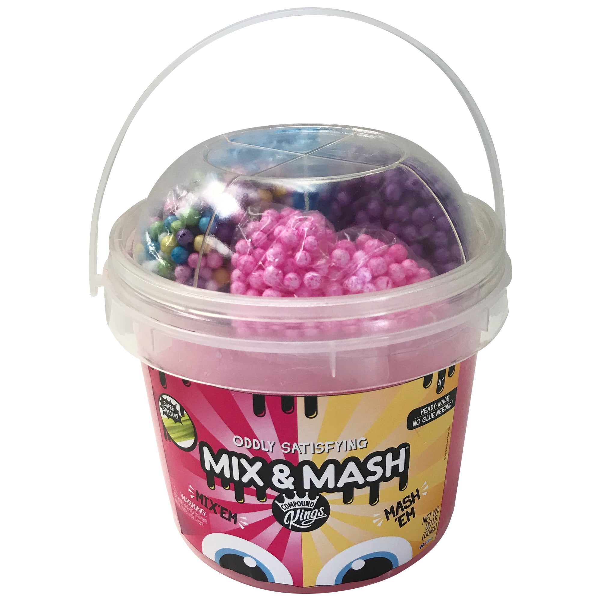 Compound Kings Yo Bucket Mix & Mash Pink Slime Bucket with Fun Styro Bead Elements (2lb) Walmart.com