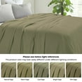 thumbnail image 5 of BNM Modern Cotton Textured Striped Woven Blanket, King, Sage, 5 of 12