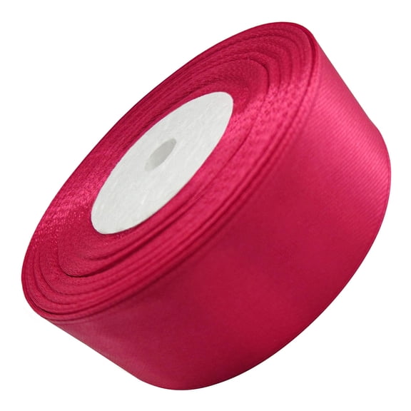 Ribbon 1 inch Cherry for Crafts Gift Ribbon Satin Solid Ribbon Roll 1 in x 25 Yards