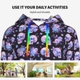 thumbnail image 4 of Kdxio flower Skull rose Print Womens Oversized Hoodies Sweatshirts Hooded Pullover Tops Sweaters Casual-Small, 4 of 7