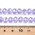 thumbnail image 2 of 1strand Electroplate Glass Beads Strands AB color Faceted Rondelle Lilac 8x6mm Hole: 1mm about 64~65pcs/strand 15.75~16.14 inch(40~41cm), 2 of 5