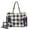 Checkered Purple, variant on Bonita Checker Women's Tote Bag with Wristlet Wallet, Vegan Leather 2Pcs Shopper Handbag Set by Mia K - Purple