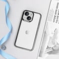 thumbnail image 5 of for iPhone 14 Plus Clear Case with Camera Lens Protector Luxury Plating Phone Case Slim Soft TPU Shockproof Protective Phone Case for iPhone 14 Plus 6.7 inch Women Men, Black, 5 of 13