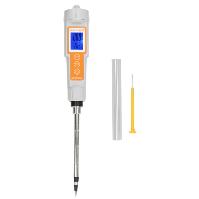 Medidor de CE del suelo, comprobador de temperatura, sensor TDS, pantalla LED, herramienta para plantaciones de horticultura.