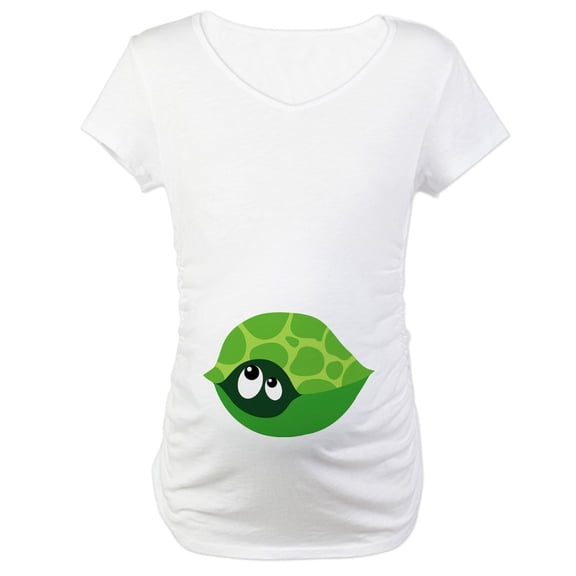 CafePress - Cute Little Turtle Maternity T Shirt - Cotton Maternity T-shirt, Cute & Funny Pregnancy Tee