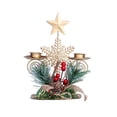 thumbnail image 2 of Candelabros de Navidad decoración de hierro duradero para manualidades de mesa casera (copos de nieve) Likrtyny Libre de BPA, 2 of 6