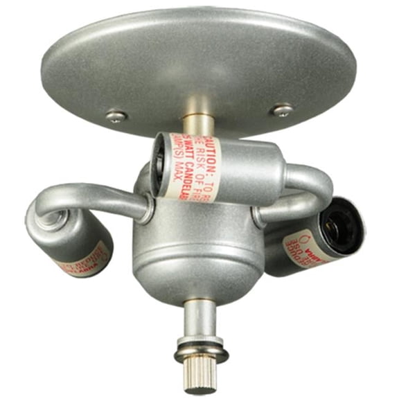 3LT Candle Socket Flushmount Hardware Nickel