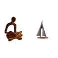thumbnail image 1 of Escultura Abstracta De Un Pensador Humano Y Un Velero. Una Pieza Decorativa Versátil Para La Oficina, Bar, Hotel, Boda Y Sala De Estar., 1 of 8
