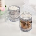 thumbnail image 5 of WOBOGO Ferris Wheel in The Snow Transparent Plastic Jar 4pcs Cotton Swabs Balls Pads Floss Stick Dispenser Bathroom Vanity Storage Organizer, 5 of 7