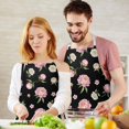 thumbnail image 3 of Pioneer Flower Floral Print Pattern Apron for Women and Men, Cotton Linen Waterproof with Pockets, Adjustable, 33x27 Inch for Kitchen, Gardening, BBQ, Salon, 3 of 6