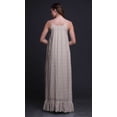 thumbnail image 2 of Bimba Gris Pâle4 Feuilles Florales et Orchidées Tenue de Nuit pour Femmes Nuisette Imprimée Robe Maxi à Bretelles Spaghetti Vêtement de Nuit X-Grand, 2 of 5