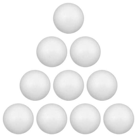 10Pcs 6cm Polystyrene Craft Balls - Solid White Round Spheres for Christmas Decoration & Modelling8In