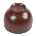 thumbnail image 1 of 2X Wooden Bowls Wooden Soup Bowl Healthy Food Container Vintage Dinner Tableware Kitchen Accessories, 1 of 7