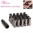 thumbnail image 3 of 20PC 48mm M12x1.5 Lug Nuts Steel Open End Wheel Nuts Bolts W/Socket Key Lug Nut, 3 of 4