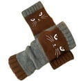 thumbnail image 1 of Elegant Open Toe Winter Fashion Mittens With Stitching Embroidery For Cozy Warmth, 1 of 3