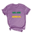 thumbnail image 4 of Nmnitkp Women's Tops, Tees & Blouses We Are Senegal Football Fan Graphic T-Shirt, Crew Neck Short Sleeve Casual Tee, Multiple Colors Available Purple,S, 4 of 5