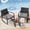 Gray, variant on Asofer 3 PCS Patio Furniture Set, Outdoor Rocking Wicker Chair with Cushion & Coffee Table, Balcony, Poolside, Gray