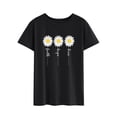 thumbnail image 4 of Xuanfei Women Faith Daisy Printed Round Neck Short Sleeve T-Shirt, 4 of 7