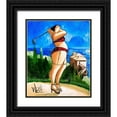 thumbnail image 1 of West, Ronald 15x17 Black Ornate Wood Framed with Double Matting Museum Art Print Titled - Golf Driving, 1 of 4