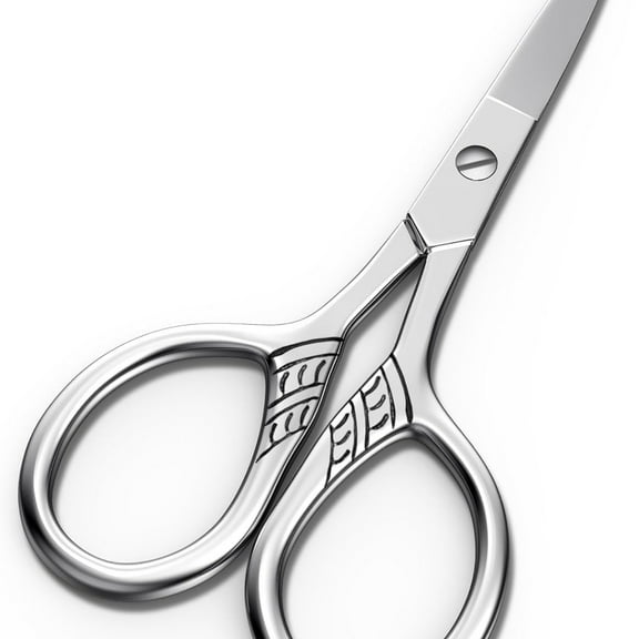 Stainless Steel Small Scissors with Textured Handle - All Purpose for Arts, Crafts, Sewing, Office & Kitchen, Sharp & Durable Cutting Tools