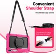 thumbnail image 3 of for Samsung Galaxy Tab S10 Plus/S9 FE+/S9+ Case 12.4 inch, 360 Rotating Shockproof Cover with Stand, Handle, Shoulder Strap (SM-X820/X810/X610), Rose, 3 of 5