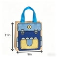 thumbnail image 4 of 12 Pack Back to School Gift Bags with Handles, 4 Designs Cute Backpack Shaped Non-woven Party Favor Goodie Bags for First Day of School, Classroom Rewards, Kids Birthday, 4 of 4