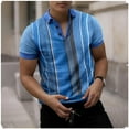 thumbnail image 2 of T-shirt pour Hommes à Manches Courtes T-Shirt pour Hommes à Manches Courtes Imprimé Col Rabattu Chandail T-Shirt Blouse, 2 of 3