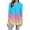 Sky Blue, variant on Business Casual Blouses Womens 3/4 Sleeve Gradient Loose Tops Fashion Work Dressy Flowy Shirts Pullover, Hot Pink 2XL