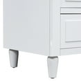 thumbnail image 6 of EUROCO 28’’ Oversized Nightstand, Bedside Dresser End Table with 3 Drawers, Rubber Wood Legs, Ball Slide Bar Drawer Glide and Solid Frame for Living Room Bedroom Entryway, White, 6 of 8