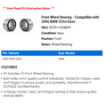 thumbnail image 2 of Front Wheel Bearing - Compatible with 2006 BMW 325xi Base, 2 of 2