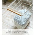 thumbnail image 6 of Yamazaki Home Rolling Wire Basket, Steel and Wood, 14.5 gallons, 55L, Holds 17.6 lbs, 6 of 8