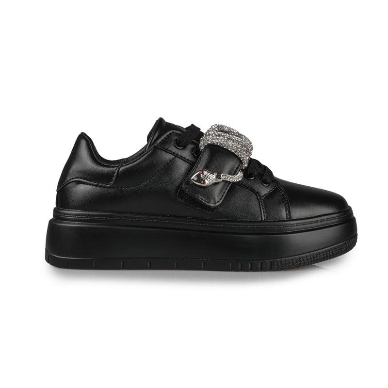 Women’s Lightweight Platform Fashion Sneakers with Rhinestone Detail
