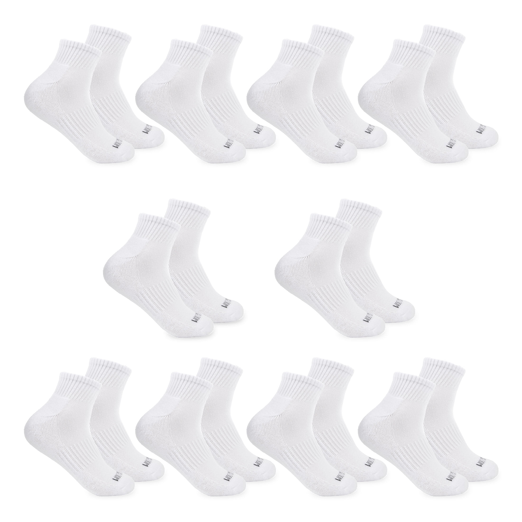Fruit of the Loom All Day Comfort Girls Ankle Socks, Sizes 6-10, 10-Pack