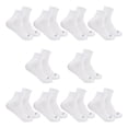 thumbnail image 2 of Fruit of the Loom All Day Comfort Girls Ankle Socks, Sizes 6-10, 10-Pack, 2 of 8