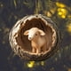 thumbnail image 1 of Adornos para árbol de Navidad - Decoración acrílica colgante de 3,15 pulgadas con estampado de animales • Regalo navideño para familia y compañeros • Set de 1, 1 of 8