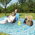 thumbnail image 4 of Ileading 6'x 9' Outdoor Rug for Patio Clearance, Reversible Outdoor Plastic Straw Camping Rug, Portable Washable Reversible Mats for Camping, RV, Picnic, Beach, Backyard, Pool Deck, 4 of 7