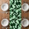 thumbnail image 6 of Green Ombre Table Runner - 108 Inch Long, Kitchen Dining Table Runner Dresser Scarves, Modern Simple Gradient Abstract Texture Farmhouse Decor for Coffee Tables Wedding Party Banquet, 6 of 8