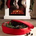 thumbnail image 4 of Sac de Rangement pour Couronne de Noël Double Fermeture Éclair Pochette Cadeau Récipient Résistant aux Déchirures, 4 of 7