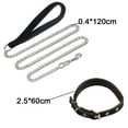 thumbnail image 4 of Chain Link Dog Leash Anti Chew Strong Anti Bite Dog Leash Comfortable Soft Padded Handle for Medium Large Dogs, 4 of 8