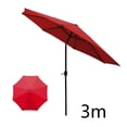 thumbnail image 2 of MYG pour Remplacement Toile de Parasol 210g Polyester Enduit PU Résistant à l'Eau Protection Solaire UV50 pour Parasol de Jardin 3m 8Barm Rouge, 2 of 8